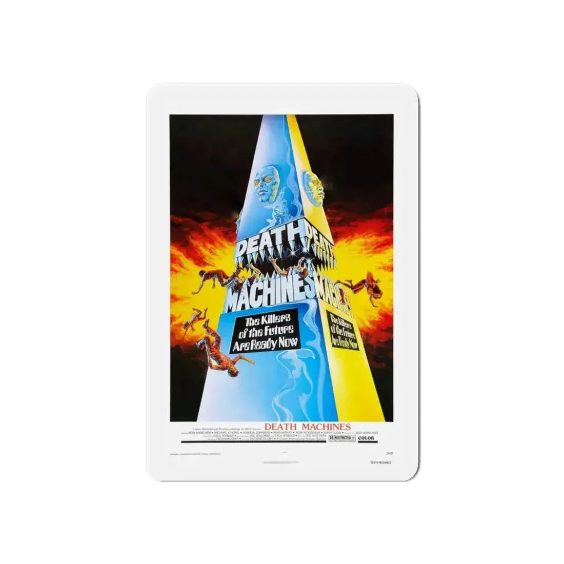 DEATH MACHINES 1976 Movie Poster - Refrigerator Magnet 6 Inch - The Sticker Space
