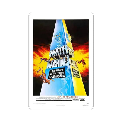 DEATH MACHINES 1976 Movie Poster - STICKER Vinyl Kiss-Cut Decal 6 Inch White - The Sticker Space