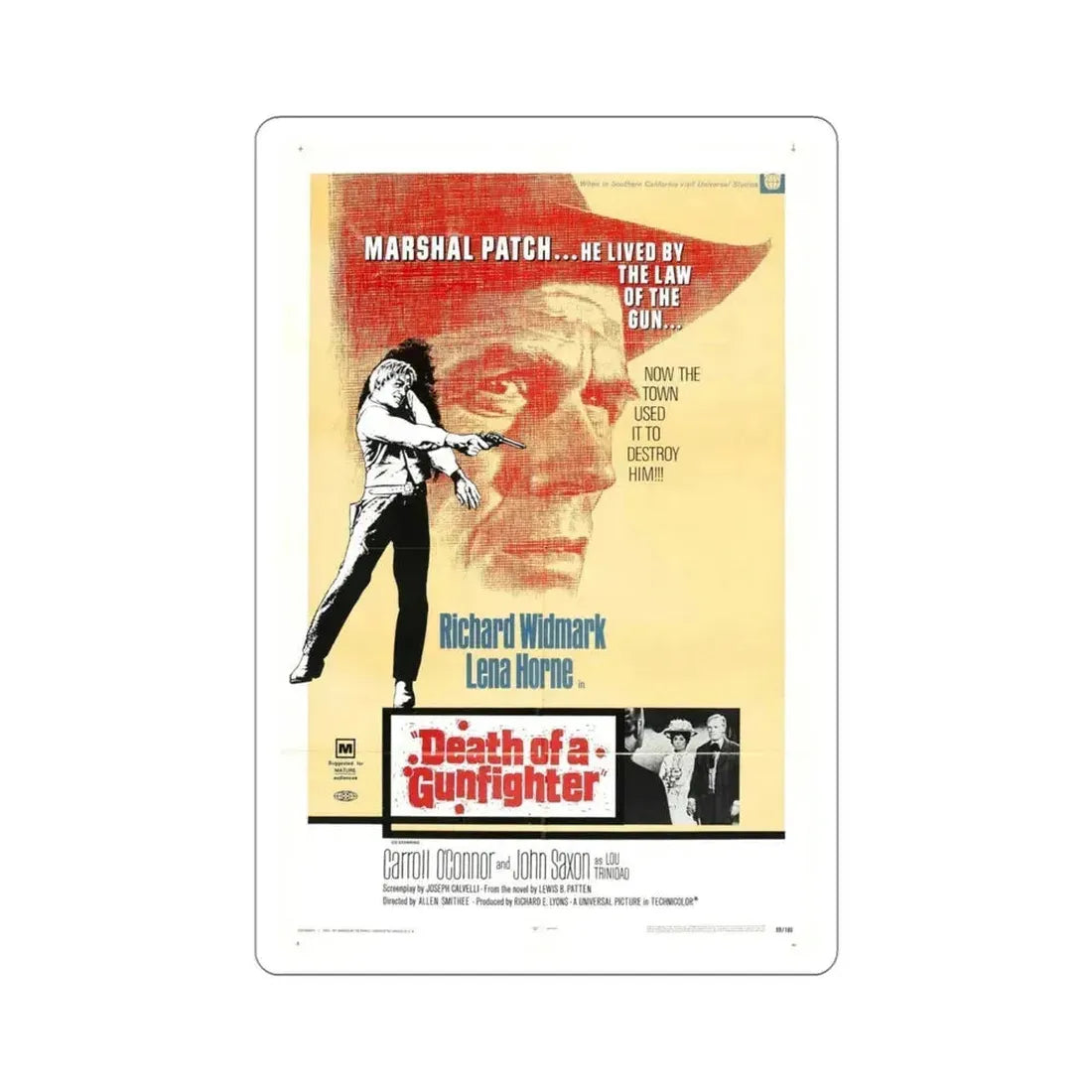 Death of a Gunfighter 1969 Movie Poster STICKER Vinyl Die-Cut Decal 4 Inch - The Sticker Space