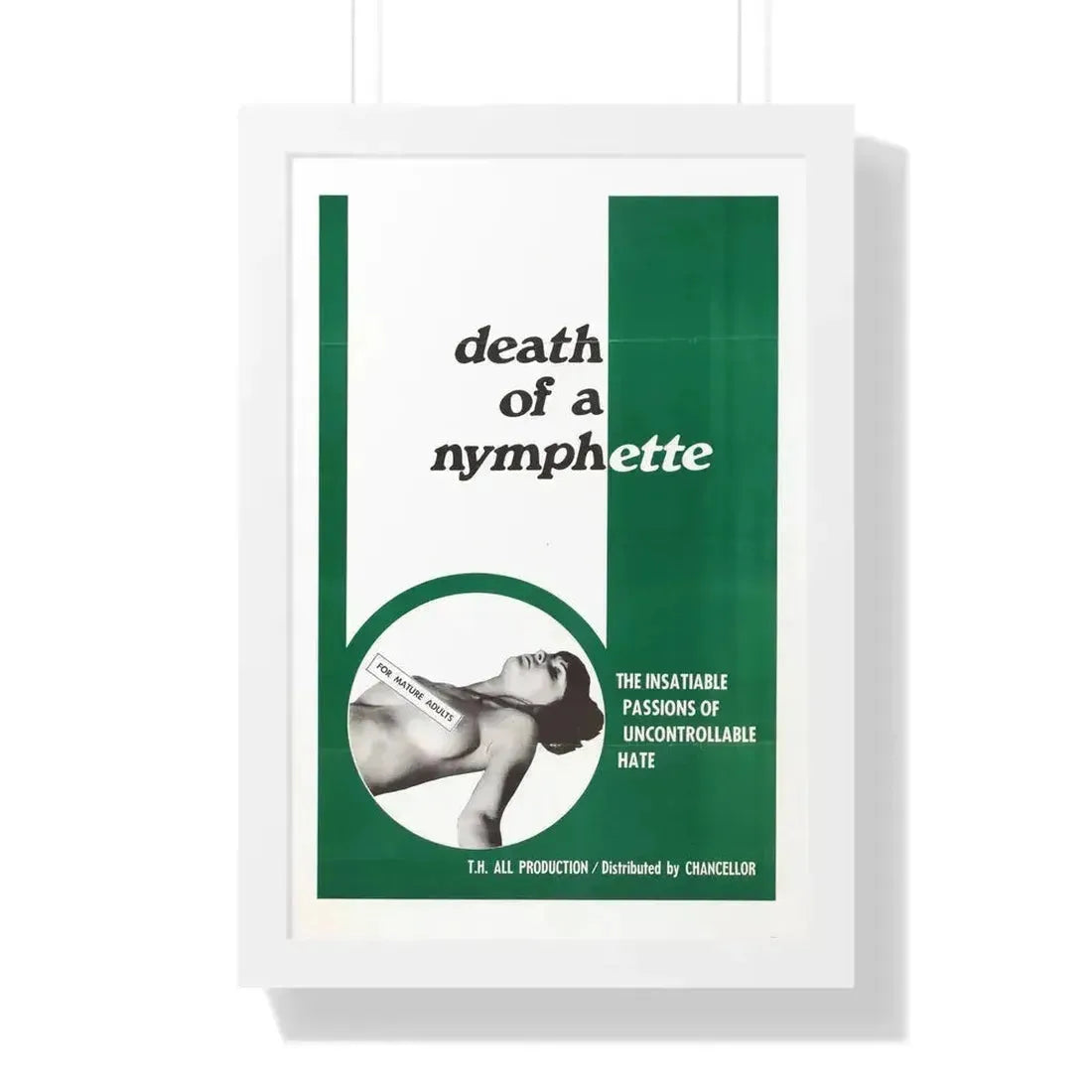 DEATH OF A NYMPHETTE 1967 - Framed Movie Poster 16″ x 24″ White - The Sticker Space