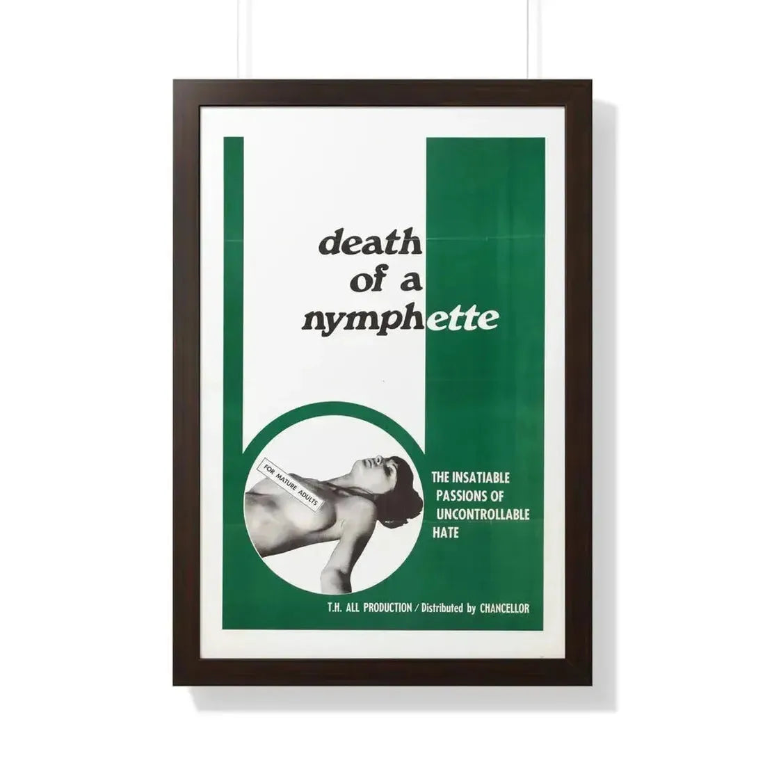 DEATH OF A NYMPHETTE 1967 - Framed Movie Poster 20" x 30" Walnut - The Sticker Space
