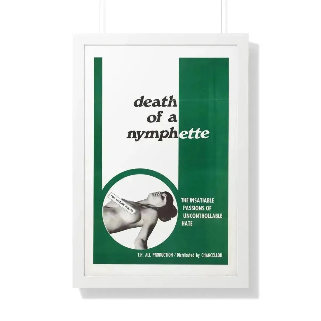 DEATH OF A NYMPHETTE 1967 - Framed Movie Poster 20" x 30" White - The Sticker Space