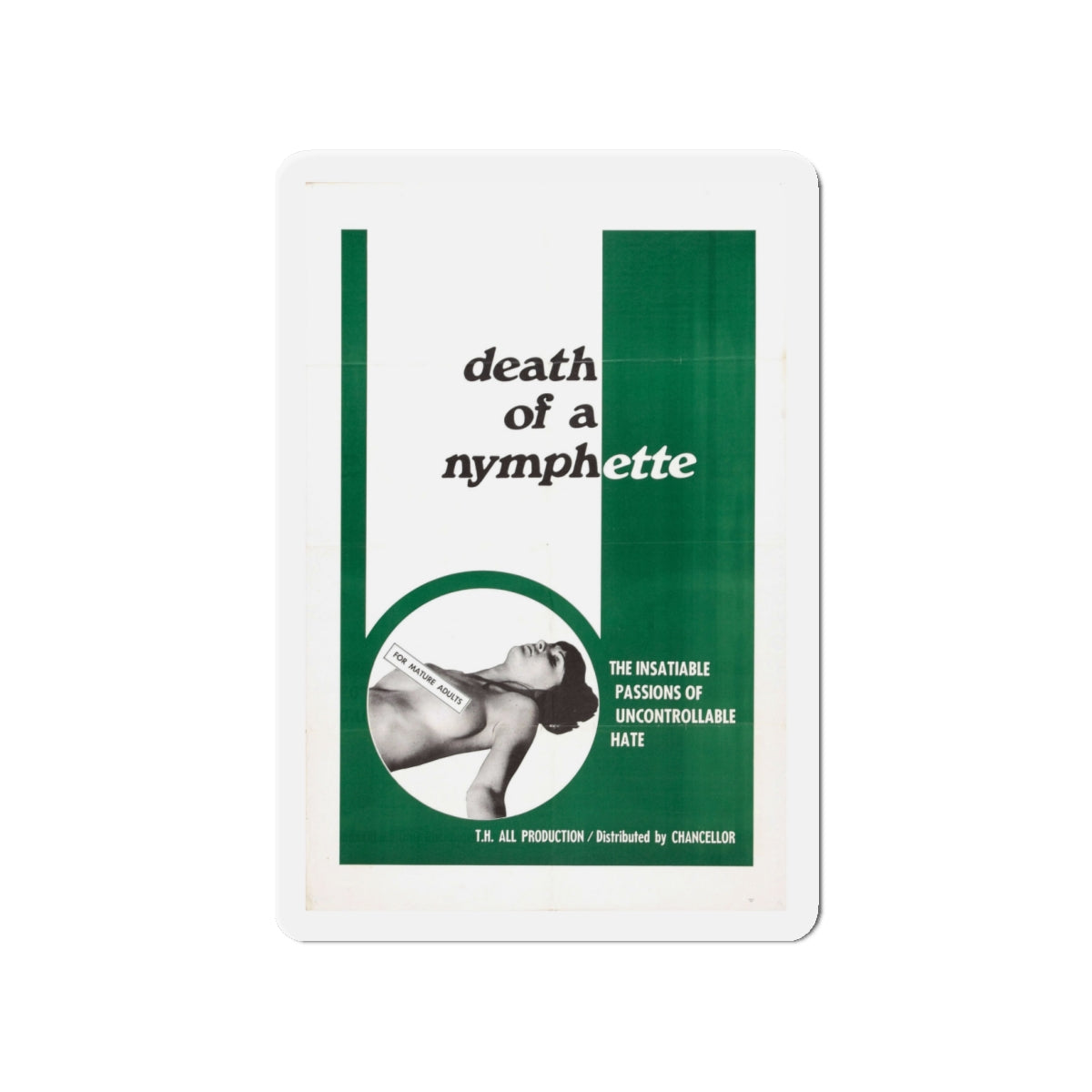 DEATH OF A NYMPHETTE 1967 Movie Poster - Die-Cut Magnet-4" x 4"-The Sticker Space