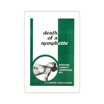 DEATH OF A NYMPHETTE 1967 Movie Poster - STICKER Vinyl Kiss-Cut Decal 3 Inch White - The Sticker Space