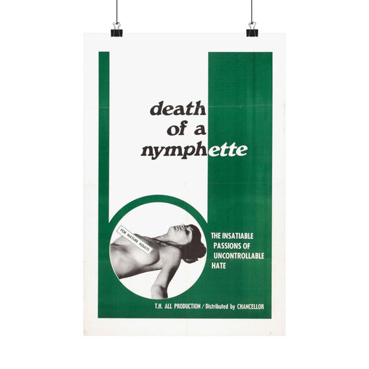 DEATH OF A NYMPHETTE 1967 - Paper Movie Poster-12″ x 18″-The Sticker Space