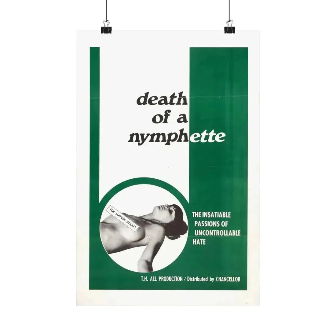 DEATH OF A NYMPHETTE 1967 - Paper Movie Poster - The Sticker Space