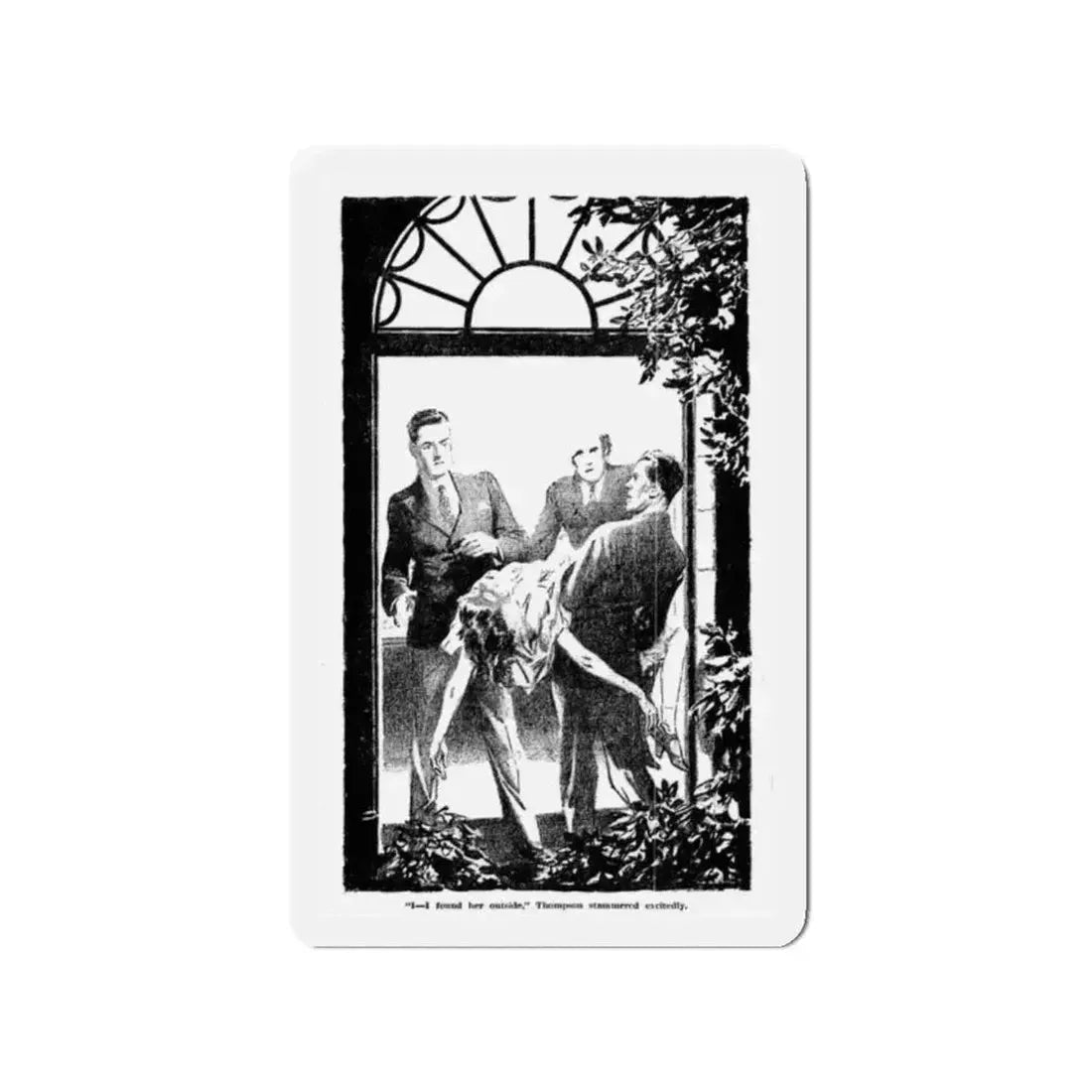 Death On The Doorstep, Blue Book Magazine, July 1940 (Magazine Illustration) Refrigerator Magnet - The Sticker Space