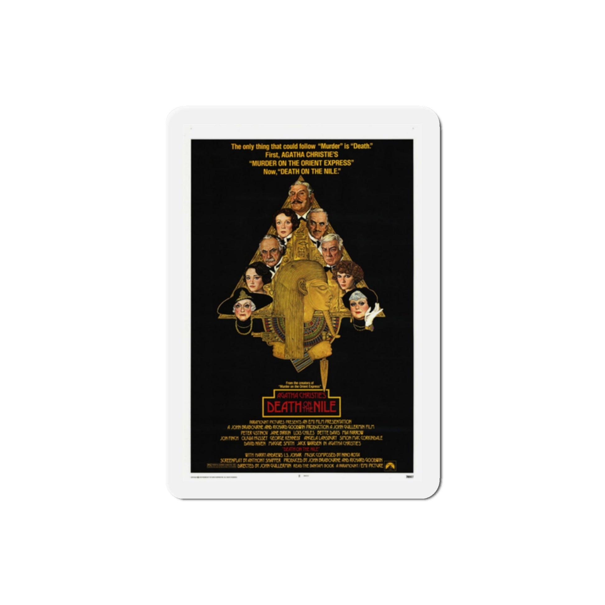 Death on the Nile 1978 Movie Poster Die-Cut Magnet-2" x 2"-The Sticker Space