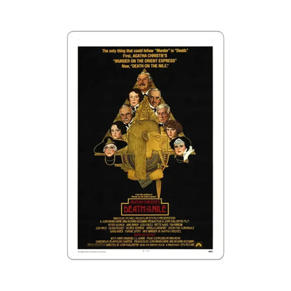 Death on the Nile 1978 Movie Poster - STICKER Vinyl Kiss-Cut Decal 3 Inch White - The Sticker Space