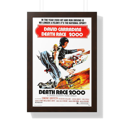 DEATH RACE 2000 1975 - Framed Movie Poster-16″ x 24″-The Sticker Space