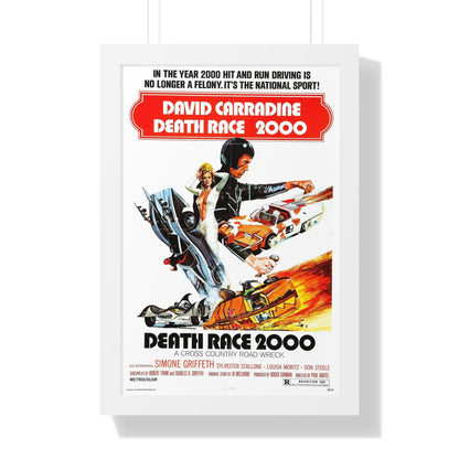 DEATH RACE 2000 1975 - Framed Movie Poster-16″ x 24″-The Sticker Space