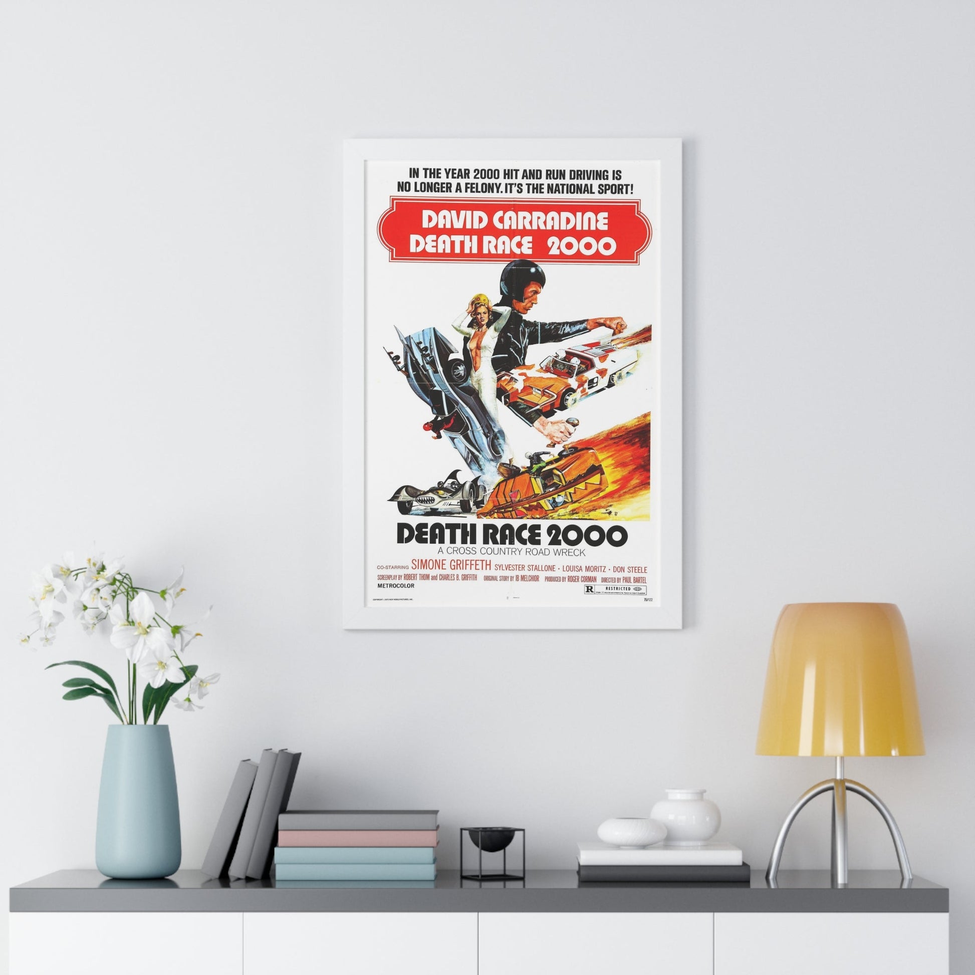 DEATH RACE 2000 1975 - Framed Movie Poster-The Sticker Space