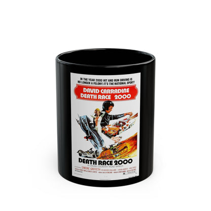 DEATH RACE 2000 1975 Movie Poster - Black Coffee Mug-11oz-The Sticker Space