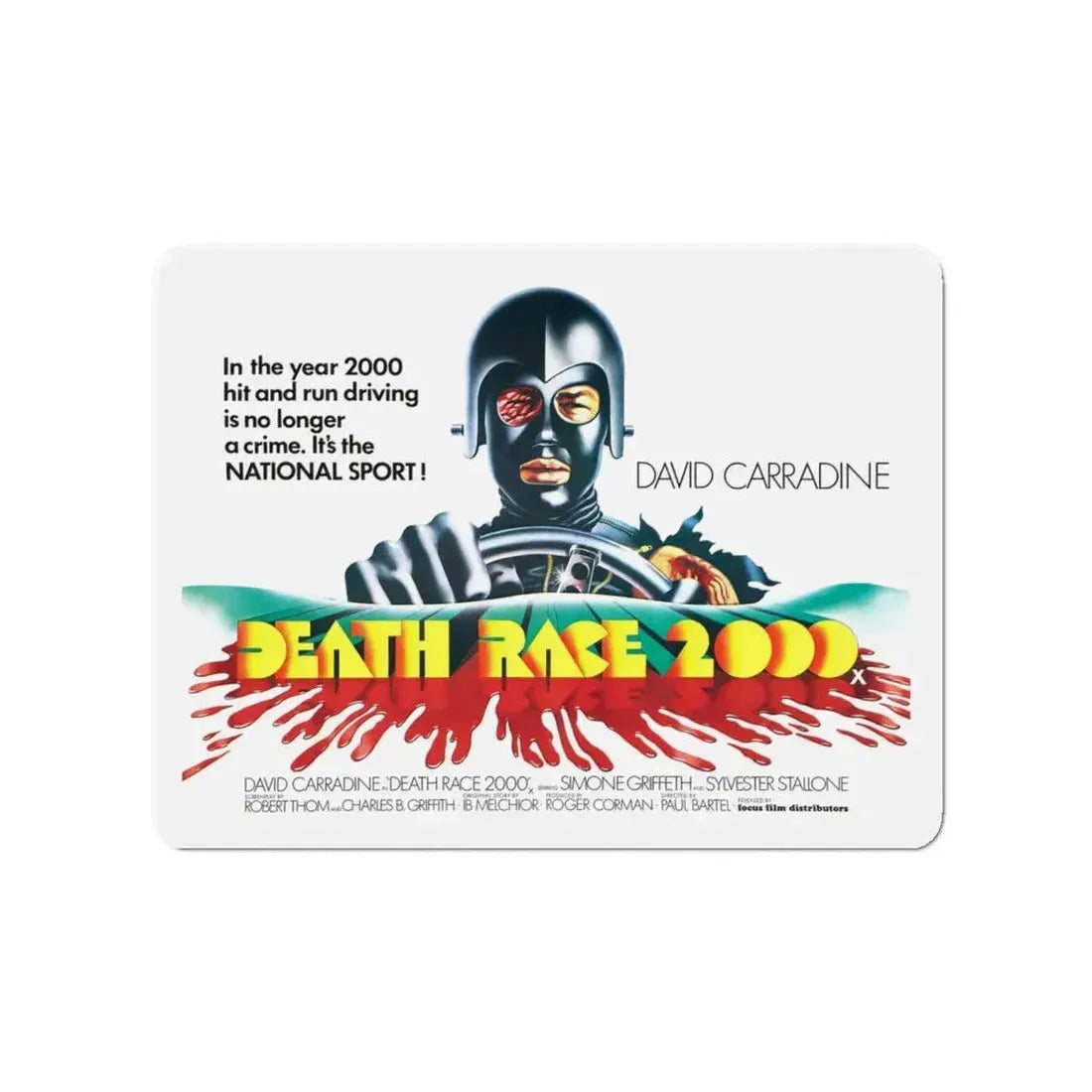 DEATH RACE 2000 (2) 1975 Movie Poster - Refrigerator Magnet 4 Inch - The Sticker Space