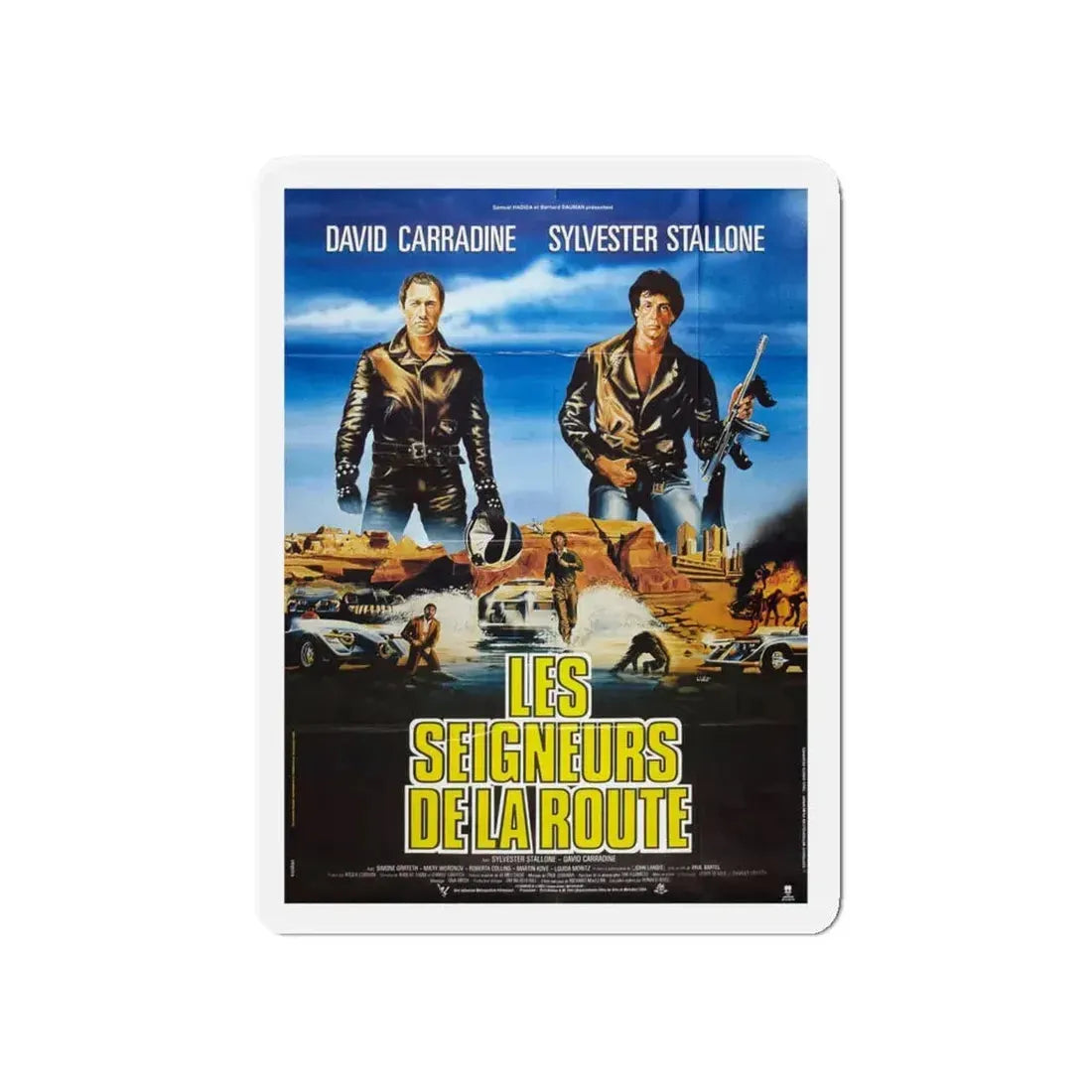 DEATH RACE 2000 (FRENCH) 1975 Movie Poster - Refrigerator Magnet 5 Inch - The Sticker Space