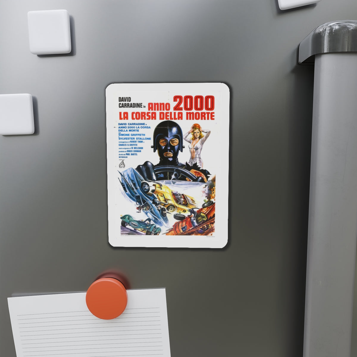 DEATH RACE 2000 (italian) 1975 Movie Poster - Die-Cut Magnet-The Sticker Space