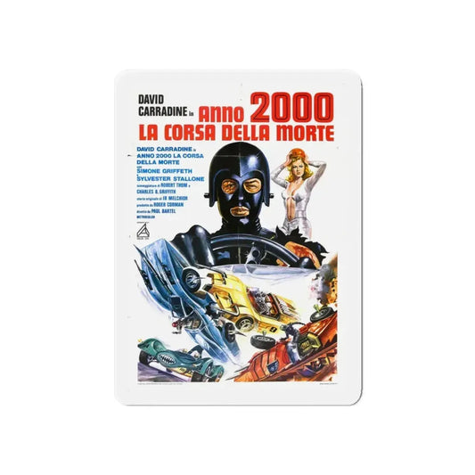 DEATH RACE 2000 (italian) 1975 Movie Poster - Refrigerator Magnet 6 Inch - The Sticker Space