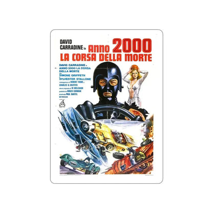 DEATH RACE 2000 (italian) 1975 Movie Poster STICKER Vinyl Die-Cut Decal 4 Inch - The Sticker Space