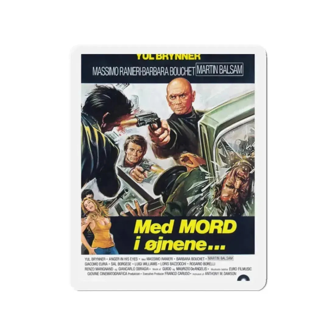 DEATH RAGE 1976 Movie Poster - Refrigerator Magnet - The Sticker Space