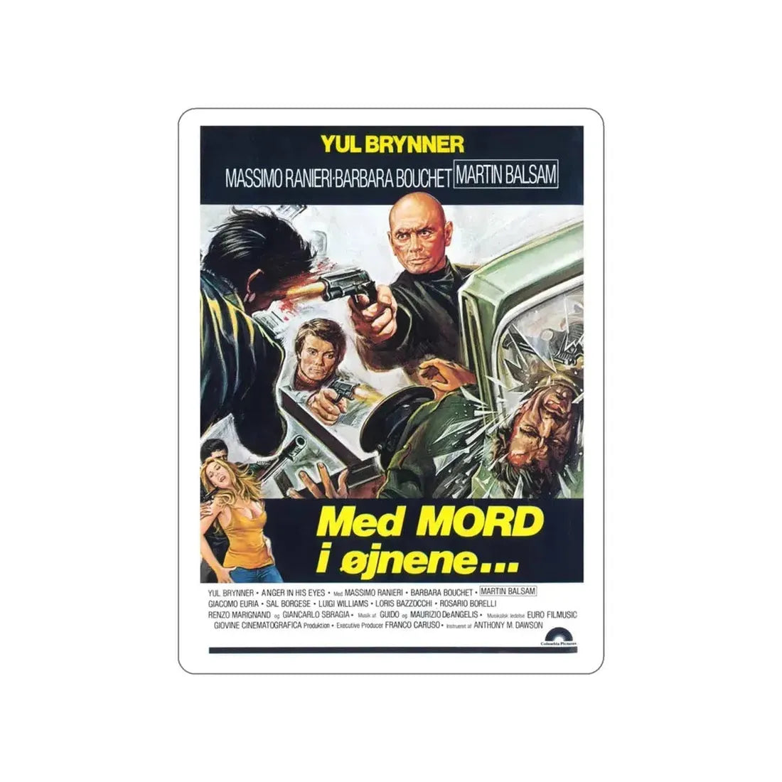 DEATH RAGE 1976 Movie Poster STICKER Vinyl Die-Cut Decal - The Sticker Space