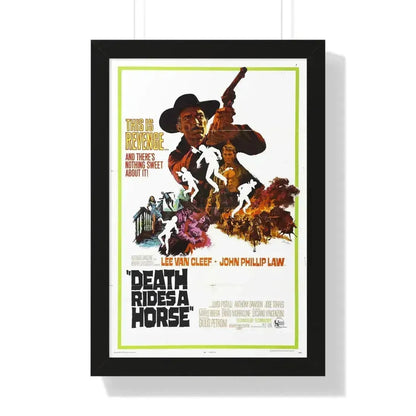 DEATH RIDES A HORSE 1967 - Framed Movie Poster 16″ x 24″ Black - The Sticker Space