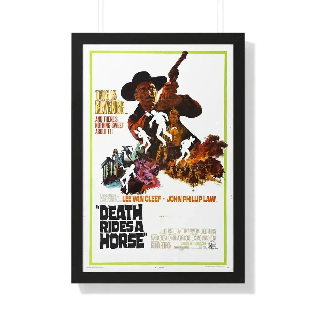 DEATH RIDES A HORSE 1967 - Framed Movie Poster - The Sticker Space