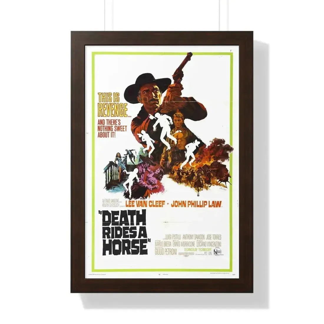 DEATH RIDES A HORSE 1967 - Framed Movie Poster - The Sticker Space
