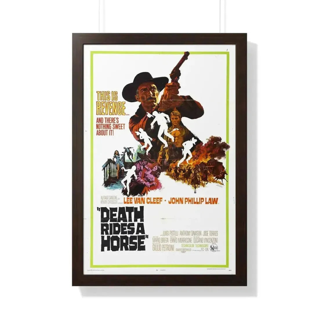 DEATH RIDES A HORSE 1967 - Framed Movie Poster - The Sticker Space