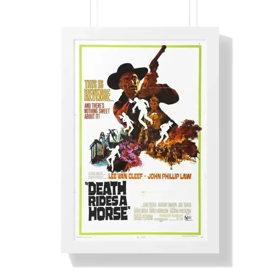 DEATH RIDES A HORSE 1967 - Framed Movie Poster - The Sticker Space