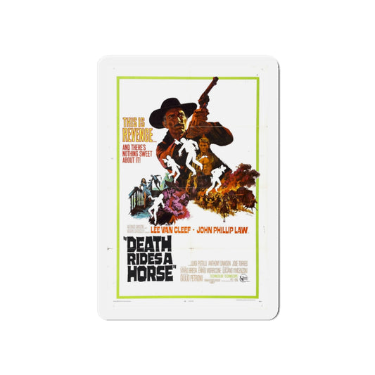 DEATH RIDES A HORSE 1967 Movie Poster - Die-Cut Magnet-6 × 6"-The Sticker Space