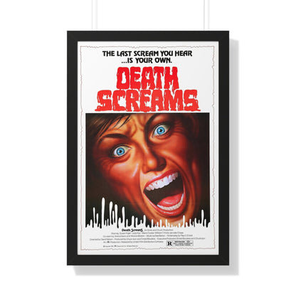 DEATH SCREAMS (HOUSE OF DEATH) 1982 - Framed Movie Poster-20" x 30"-The Sticker Space