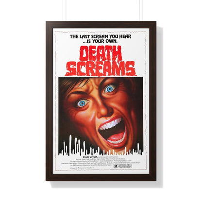 DEATH SCREAMS (HOUSE OF DEATH) 1982 - Framed Movie Poster-20" x 30"-The Sticker Space