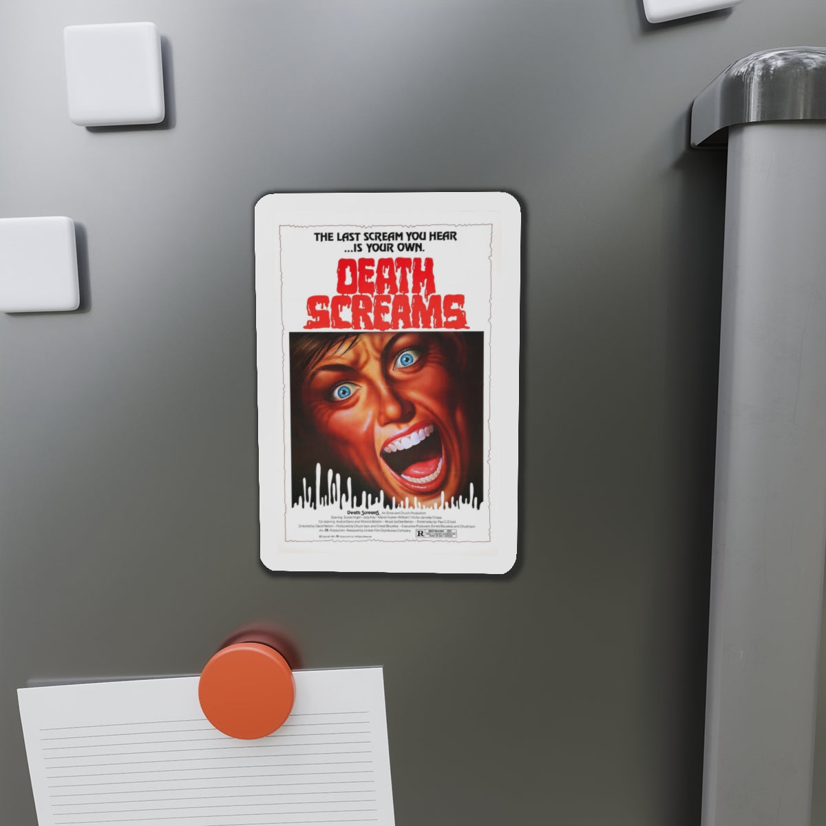 DEATH SCREAMS (HOUSE OF DEATH) 1982 Movie Poster - Die-Cut Magnet-The Sticker Space