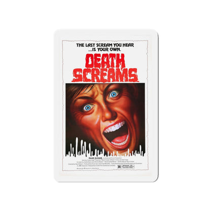 DEATH SCREAMS (HOUSE OF DEATH) 1982 Movie Poster - Die-Cut Magnet-4" x 4"-The Sticker Space