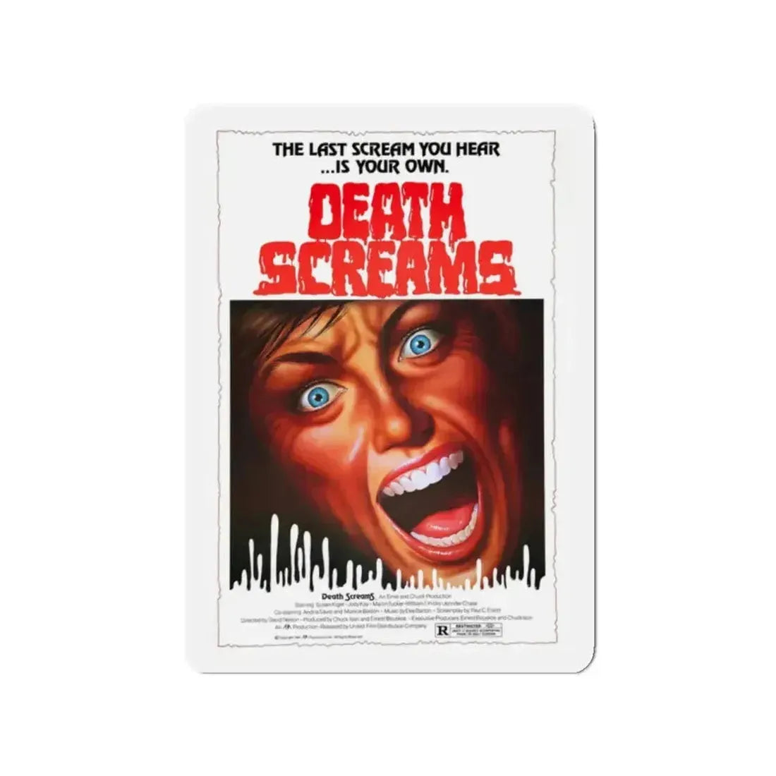 DEATH SCREAMS (HOUSE OF DEATH) 1982 Movie Poster - Refrigerator Magnet - The Sticker Space