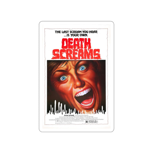 DEATH SCREAMS (HOUSE OF DEATH) 1982 Movie Poster STICKER Vinyl Die-Cut Decal-2 Inch-The Sticker Space