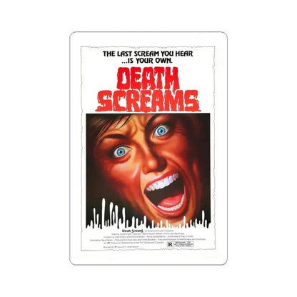 DEATH SCREAMS (HOUSE OF DEATH) 1982 Movie Poster - STICKER Vinyl Kiss-Cut Decal 6 Inch White - The Sticker Space