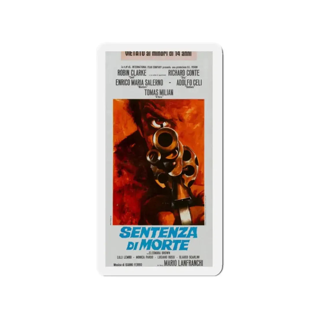 DEATH SENTENCE 1968 Movie Poster - Refrigerator Magnet 2 Inch - The Sticker Space