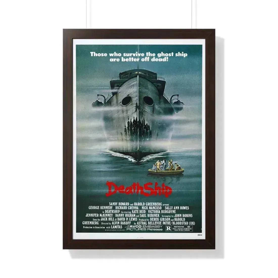 DEATH SHIP 1980 - Framed Movie Poster 20" x 30" Walnut - The Sticker Space
