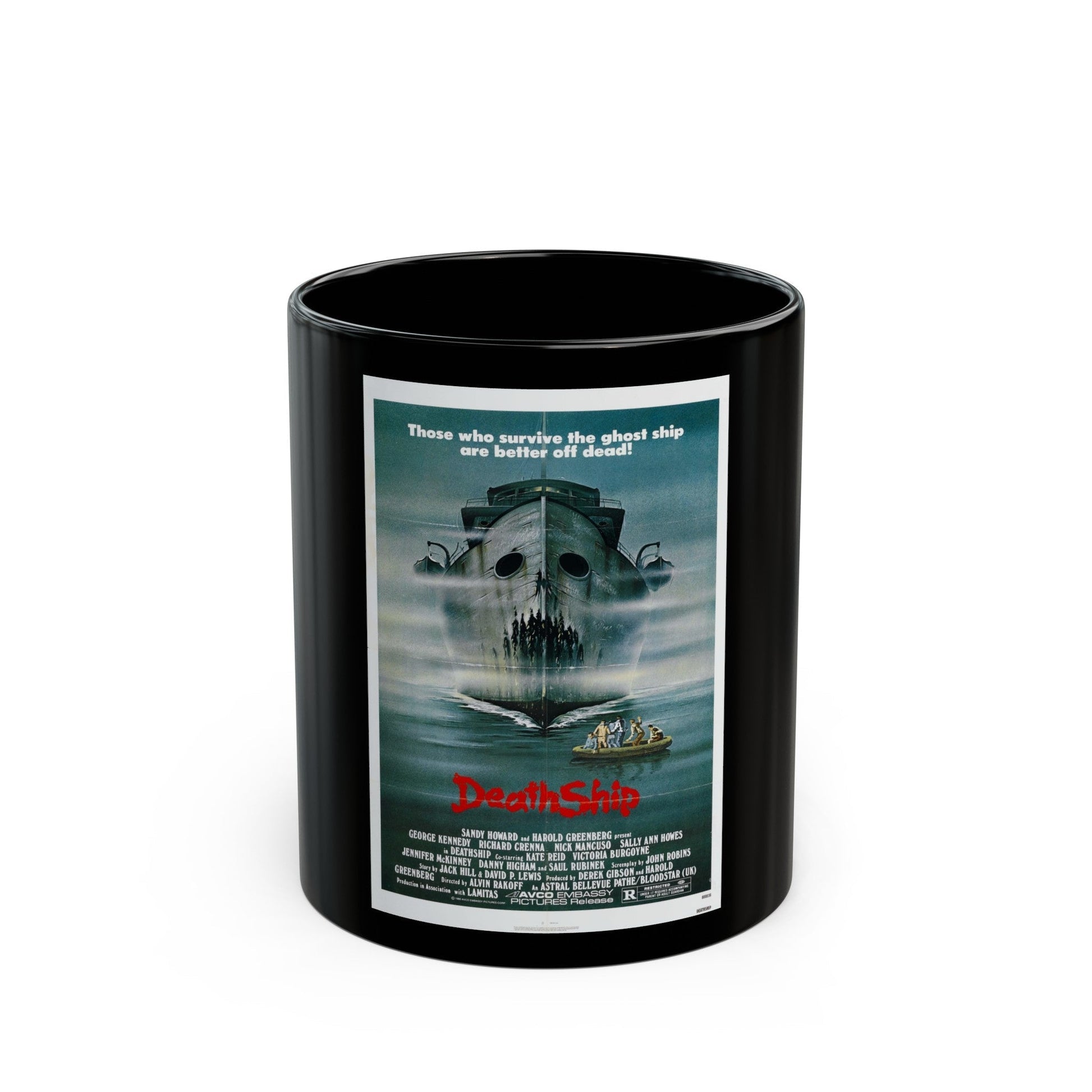 DEATH SHIP 1980 Movie Poster - Black Coffee Mug-11oz-The Sticker Space