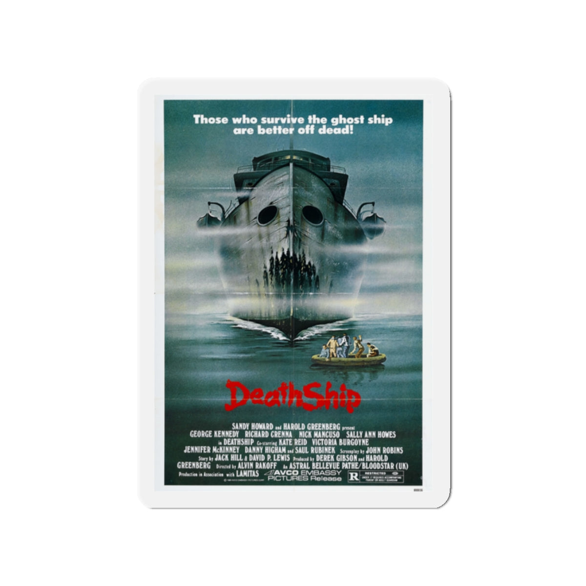 DEATH SHIP 1980 Movie Poster - Die-Cut Magnet-2" x 2"-The Sticker Space