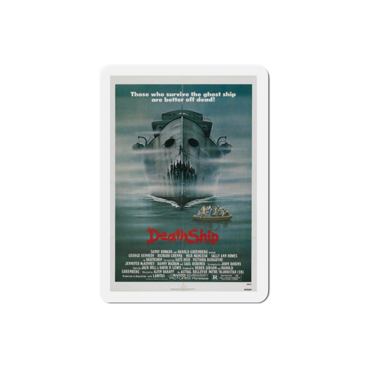 Death Ship 1980 Movie Poster Die-Cut Magnet-2" x 2"-The Sticker Space