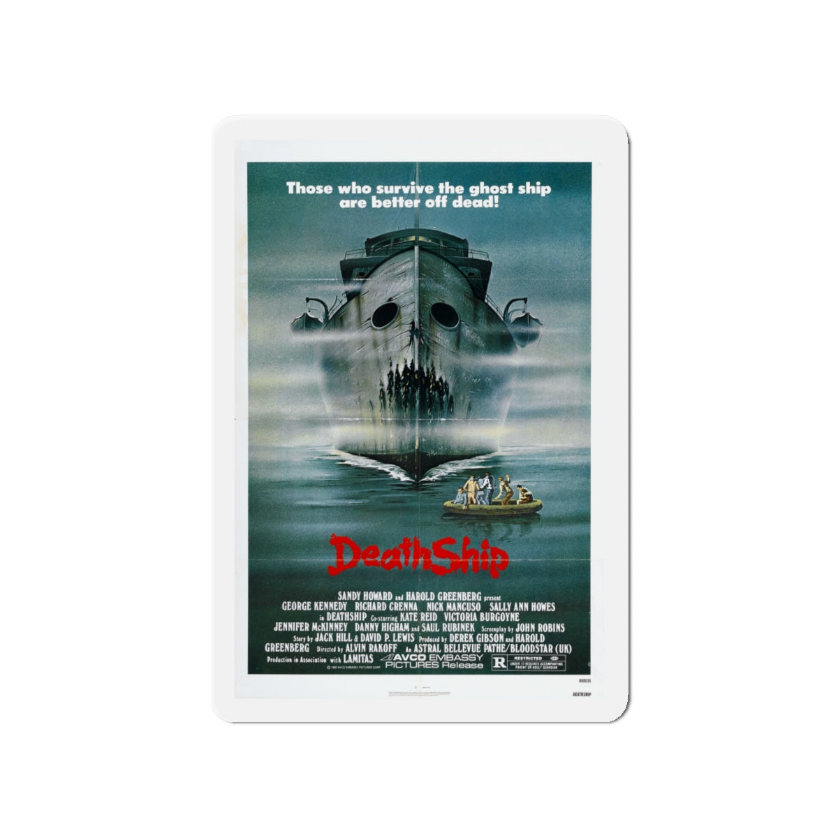 DEATH SHIP 1980 Movie Poster - Die-Cut Magnet-4" x 4"-The Sticker Space