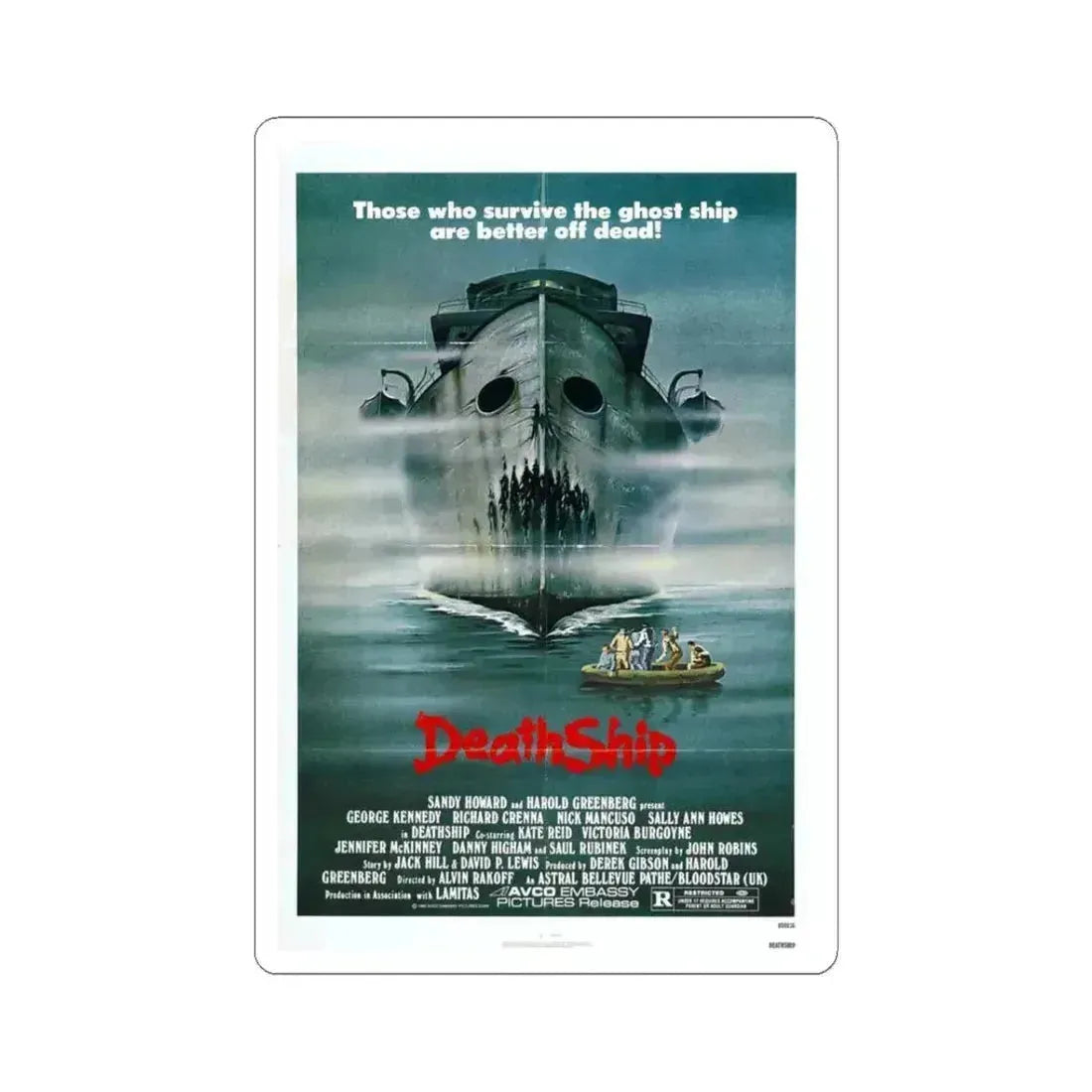 DEATH SHIP 1980 Movie Poster - STICKER Vinyl Kiss-Cut Decal 3 Inch White - The Sticker Space