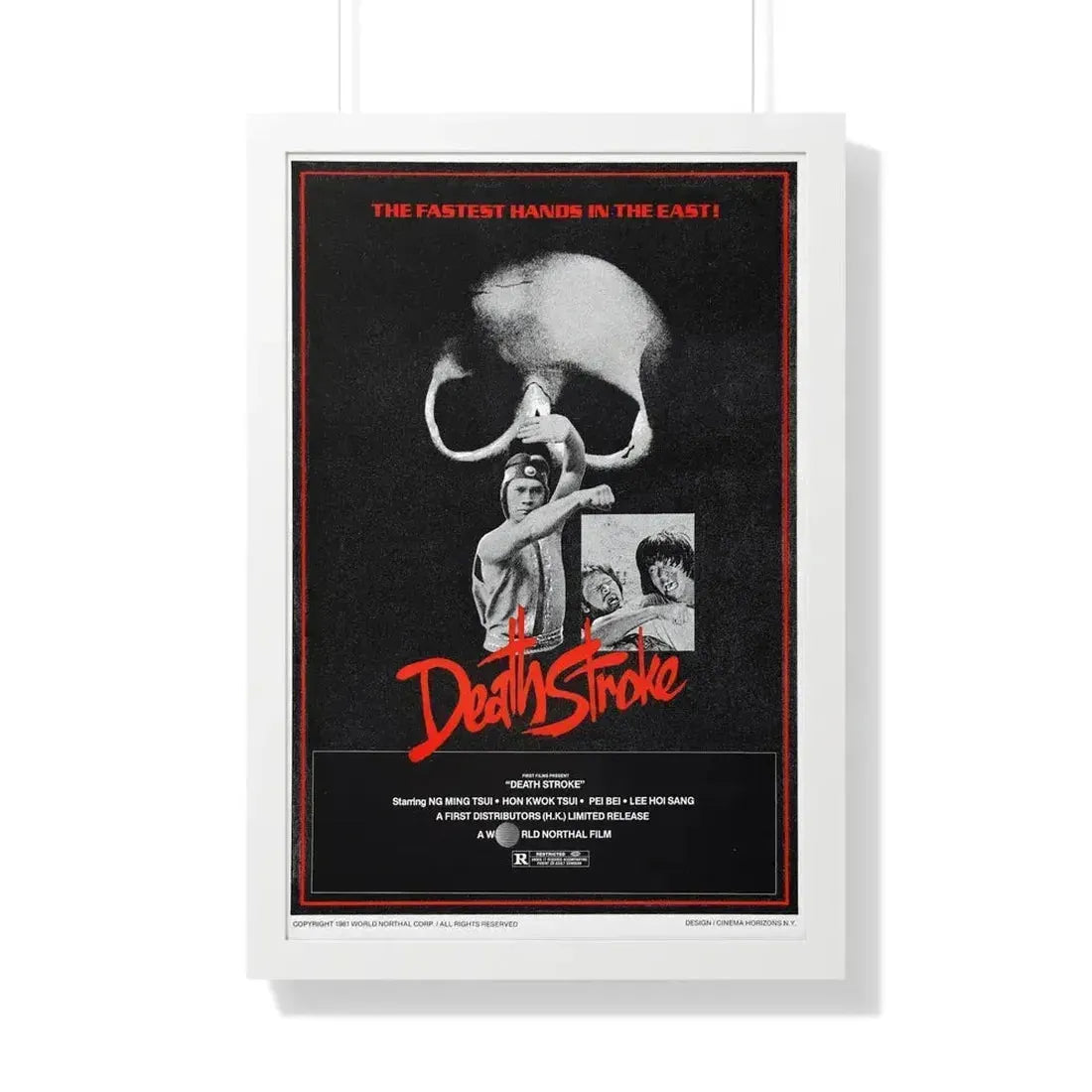 DEATH STROKE 1981 - Framed Movie Poster 20" x 30" White - The Sticker Space