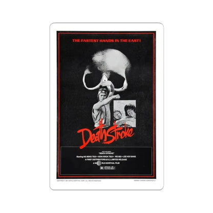 DEATH STROKE 1981 Movie Poster - STICKER Vinyl Kiss-Cut Decal 2 Inch White - The Sticker Space