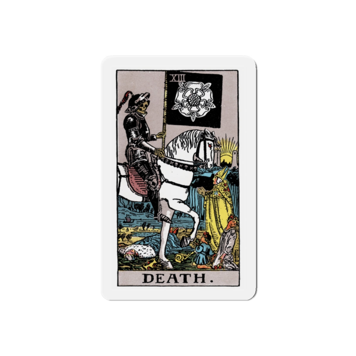 Death (Tarot Card) Die-Cut Magnet-2" x 2"-The Sticker Space