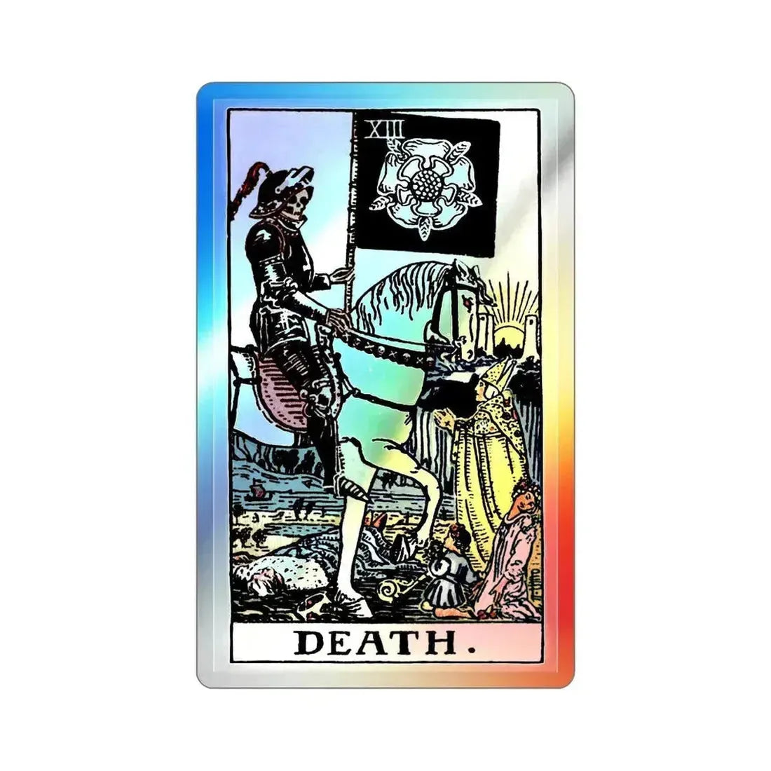 Death (Tarot Card) Holographic STICKER Die-Cut Vinyl Decal 2 Inch Holographic - The Sticker Space
