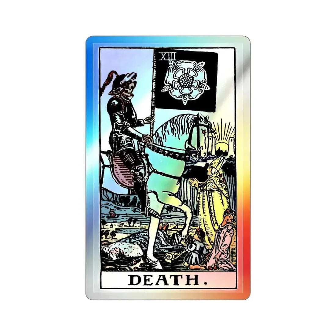 Death (Tarot Card) Holographic STICKER Die-Cut Vinyl Decal - The Sticker Space