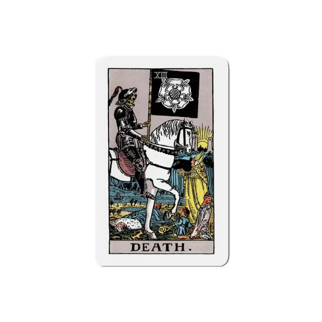 Death (Tarot Card) Refrigerator Magnet 3 Inch - The Sticker Space